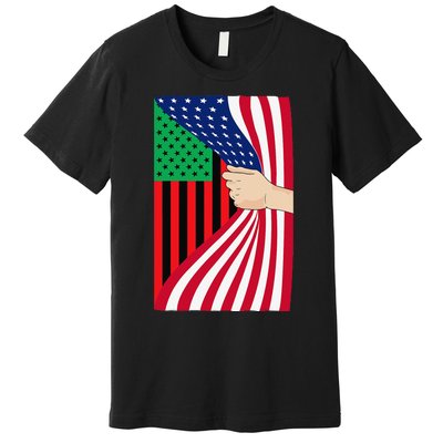 African American Flag PanAfrican Black Liberation Flag Premium T-Shirt