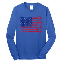 Aircraft American Flag Airplane Pilot 4Th Of July Aviation Gift Long Sleeve Shirt