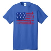 Aircraft American Flag Airplane Pilot 4Th Of July Aviation Gift Tall T-Shirt