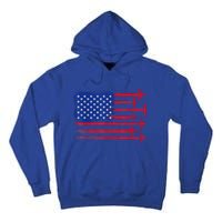 Aircraft American Flag Airplane Pilot 4Th Of July Aviation Gift Tall Hoodie