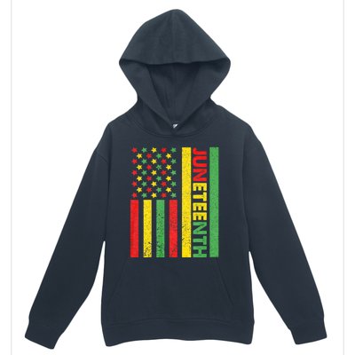 African American Flag Juneteenth Urban Pullover Hoodie