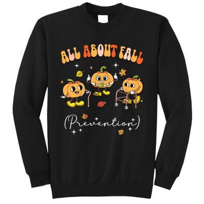 All About Fall Prevention Physical Therapy Funny Pumpkin Sweatshirt