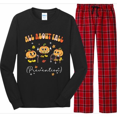 All About Fall Prevention Physical Therapy Funny Pumpkin Long Sleeve Pajama Set