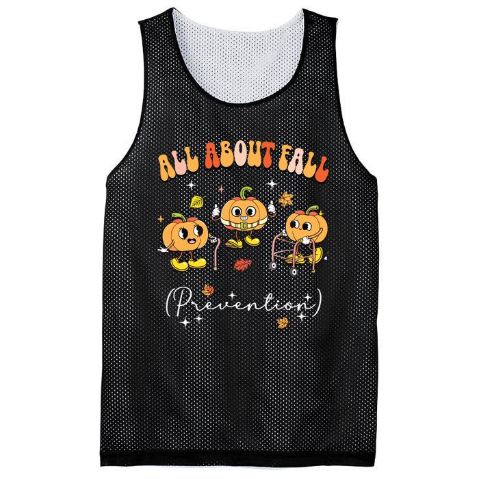 All About Fall Prevention Physical Therapy Funny Pumpkin Mesh Reversible Basketball Jersey Tank