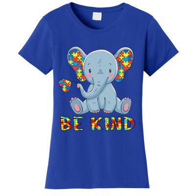 Autism Awareness Funny Elephant Autistic Acceptance Be Kind Gift Women's T-Shirt