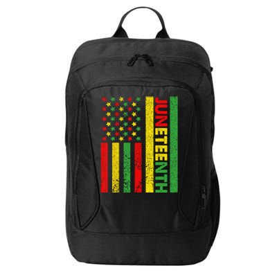 African American Flag Juneteenth Wo City Backpack