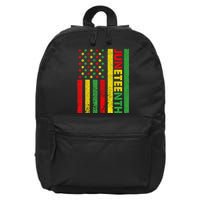 African American Flag Juneteenth Wo 16 in Basic Backpack