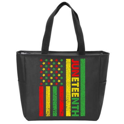 African American Flag Juneteenth Wo Zip Tote Bag