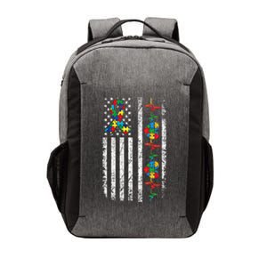 Autism American Flag Autistic Awareness Warrior Support Gift Vector Backpack