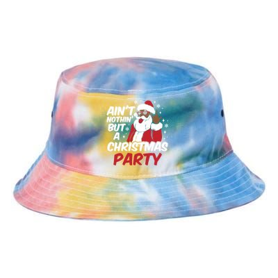 African American Funny Santa Claus Christmas Party Pajama Meaningful Gift Tie Dye Newport Bucket Hat