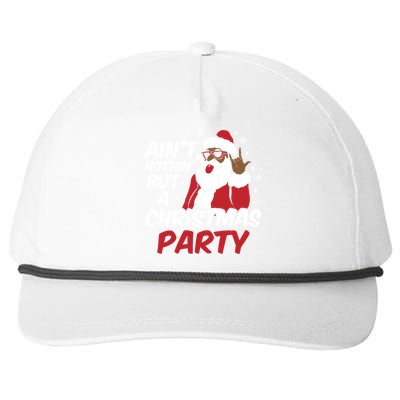 African American Funny Santa Claus Christmas Party Pajama Meaningful Gift Snapback Five-Panel Rope Hat