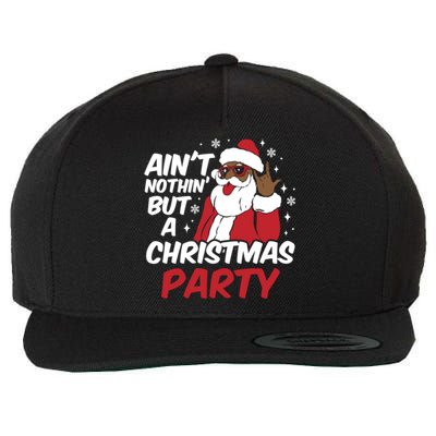 African American Funny Santa Claus Christmas Party Pajama Meaningful Gift Wool Snapback Cap