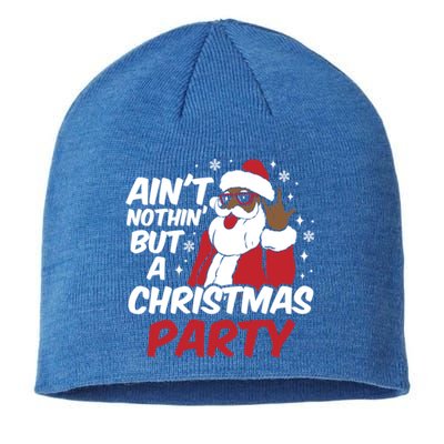 African American Funny Santa Claus Christmas Party Pajama Meaningful Gift Sustainable Beanie