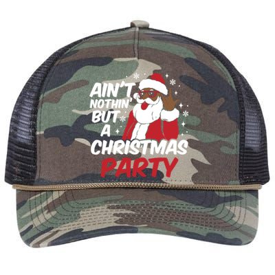 African American Funny Santa Claus Christmas Party Pajama Meaningful Gift Retro Rope Trucker Hat Cap