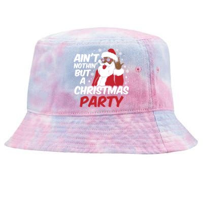 African American Funny Santa Claus Christmas Party Pajama Meaningful Gift Tie-Dyed Bucket Hat