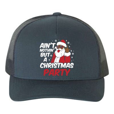 African American Funny Santa Claus Christmas Party Pajama Meaningful Gift Yupoong Adult 5-Panel Trucker Hat