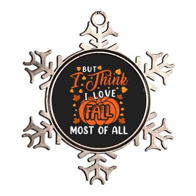 Autumn Affection Fall Season Graphic Metallic Star Ornament