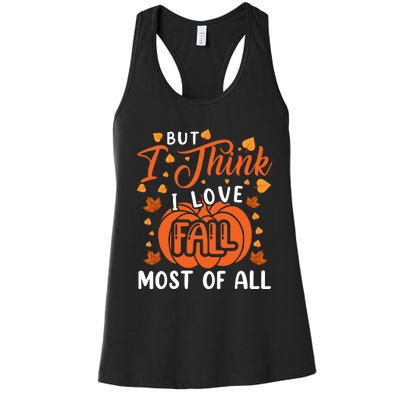 Autumn Affection Fall Season Graphic Women's Racerback Tank