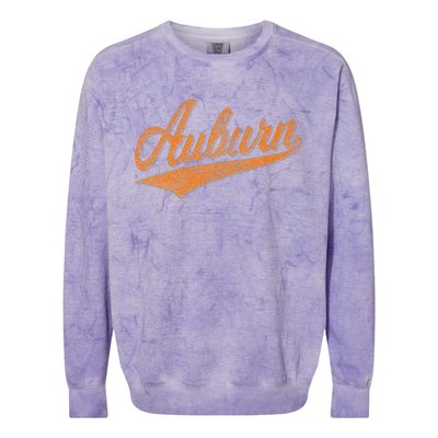 AUBURN ALABAMA FLAG CLASSIC VINTAGE SPORTS SCRIPT JERSEY Colorblast Crewneck Sweatshirt