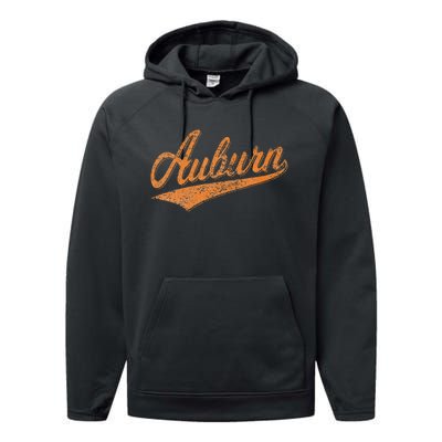 AUBURN ALABAMA FLAG CLASSIC VINTAGE SPORTS SCRIPT JERSEY Performance Fleece Hoodie