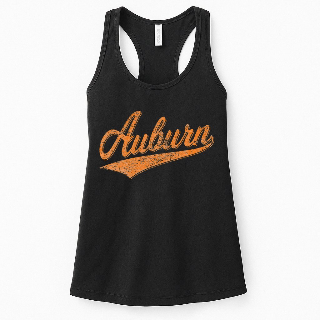 AUBURN ALABAMA FLAG CLASSIC VINTAGE SPORTS SCRIPT JERSEY Womens Tank Top