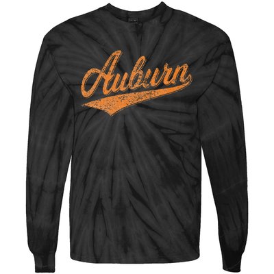 AUBURN ALABAMA FLAG CLASSIC VINTAGE SPORTS SCRIPT JERSEY Tie-Dye Long Sleeve Shirt