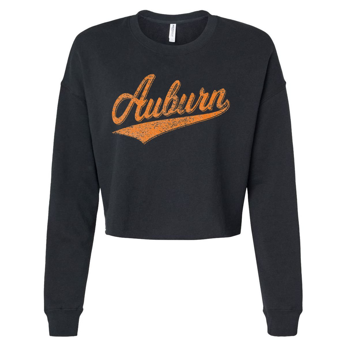 AUBURN ALABAMA FLAG CLASSIC VINTAGE SPORTS SCRIPT JERSEY Cropped Pullover Crew