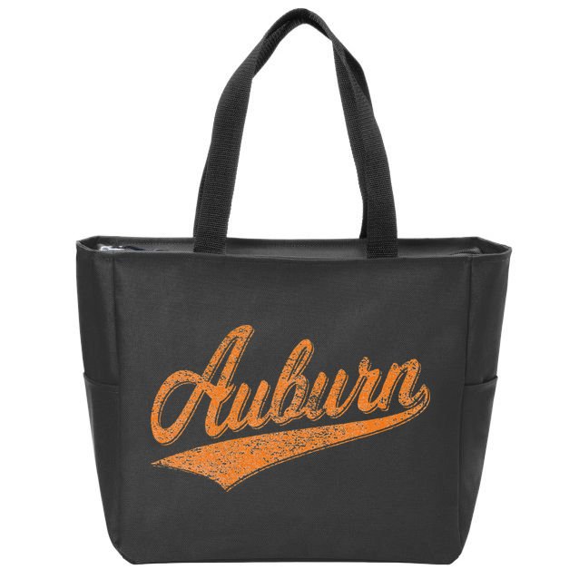 AUBURN ALABAMA FLAG CLASSIC VINTAGE SPORTS SCRIPT JERSEY Zip Tote Bag