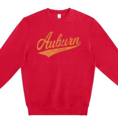 AUBURN ALABAMA FLAG CLASSIC VINTAGE SPORTS SCRIPT JERSEY Premium Crewneck Sweatshirt