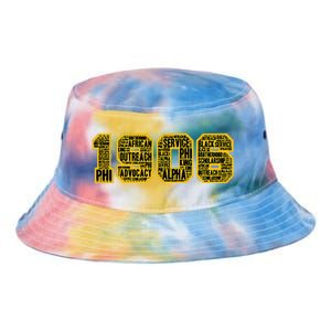 Alpha African Fraternity Hand Sign 1906 Words Tie Dye Newport Bucket Hat