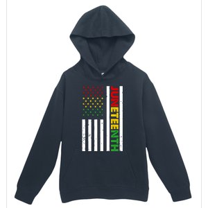 African American Flag Juneteenth Celebration Graphics Urban Pullover Hoodie