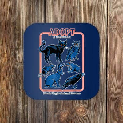 Adopt A Familiar Creepy Animal Halloween Costume Coaster