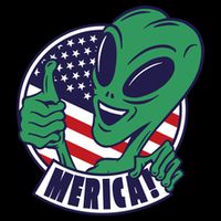 Alien American Flag Funny Merica Backpack