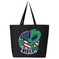 Alien American Flag Funny Merica 25L Jumbo Tote