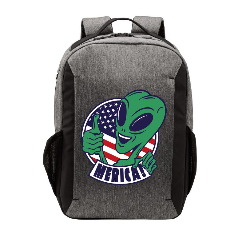 Alien American Flag Funny Merica Vector Backpack