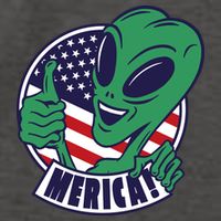 Alien American Flag Funny Merica Vector Backpack