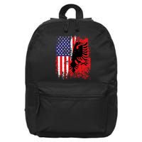 Albanian American Flag Patriotic Usa Albania Flag 16 in Basic Backpack