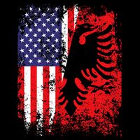 Albanian American Flag Patriotic Usa Albania Flag 16 in Basic Backpack
