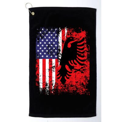 Albanian American Flag Patriotic Usa Albania Flag Golf Towel