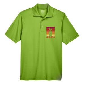 ALPAPA Alpaca Fan Llama Fan Lover Fathers Day Men's Origin Performance Pique Polo