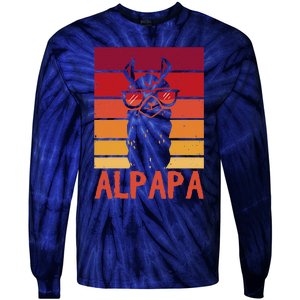 ALPAPA Alpaca Fan Llama Fan Lover Fathers Day Tie-Dye Long Sleeve Shirt