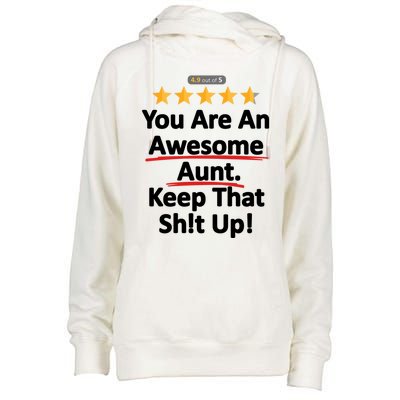 Awesome Aunt Funny Auntie Gift Idea Womens Funnel Neck Pullover Hood