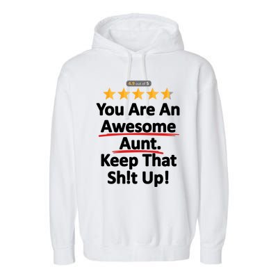 Awesome Aunt Funny Auntie Gift Idea Garment-Dyed Fleece Hoodie