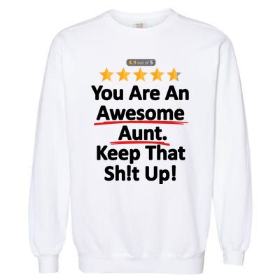 Awesome Aunt Funny Auntie Gift Idea Garment-Dyed Sweatshirt