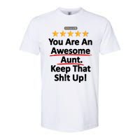 Awesome Aunt Funny Auntie Gift Idea Softstyle CVC T-Shirt