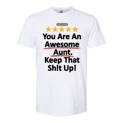 Awesome Aunt Funny Auntie Gift Idea Softstyle® CVC T-Shirt