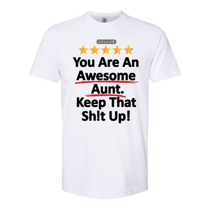 Awesome Aunt Funny Auntie Gift Idea Softstyle CVC T-Shirt