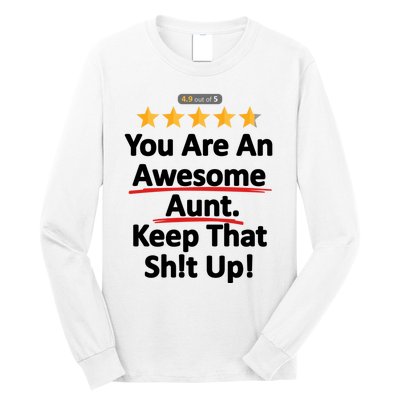 Awesome Aunt Funny Auntie Gift Idea Long Sleeve Shirt