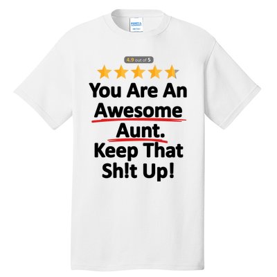 Awesome Aunt Funny Auntie Gift Idea Tall T-Shirt