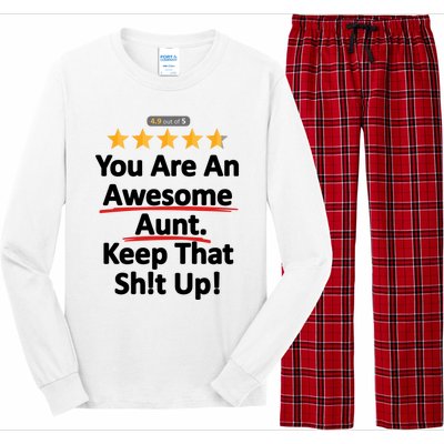 Awesome Aunt Funny Auntie Gift Idea Long Sleeve Pajama Set